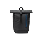 Zaino da viaggio roll-top in poliestere riciclato impermeabile da 14” color blu reale prima vista