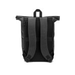 Zaino da viaggio roll-top in poliestere riciclato impermeabile da 14” color blu reale seconda vista