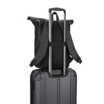 Zaino da viaggio roll-top in poliestere riciclato impermeabile da 14” color blu reale quinta vista