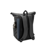 Zaino da viaggio roll-top in poliestere riciclato impermeabile da 14” color blu reale ottava vista