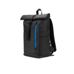 Zaino da viaggio roll-top in poliestere riciclato impermeabile da 14” color blu reale decima vista