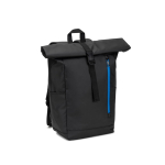 Zaino da viaggio roll-top in poliestere riciclato impermeabile da 14” color blu reale