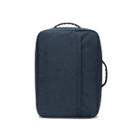 Zaino compatto in poliestere riciclato con manico per trolley 15,6” color blu prima vista