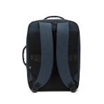 Zaino compatto in poliestere riciclato con manico per trolley 15,6” color blu seconda vista