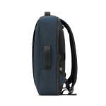 Zaino compatto in poliestere riciclato con manico per trolley 15,6” color blu terza vista
