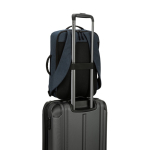 Zaino compatto in poliestere riciclato con manico per trolley 15,6” color blu quinta vista