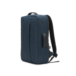 Zaino compatto in poliestere riciclato con manico per trolley 15,6” color blu sesta vista