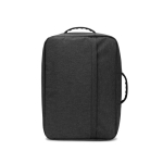 Zaino compatto in poliestere riciclato con manico per trolley 15,6” color grigio scuro prima vista