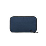 Organizer in poliestere riciclato per accessori tech color blu prima vista