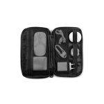 Organizer in poliestere riciclato per accessori tech color blu settima vista