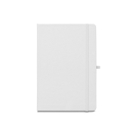 Taccuino A5 eco in poliestere riciclato con portapenne pagine a righe color bianco prima vista