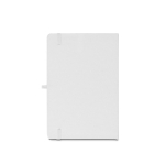 Taccuino A5 eco in poliestere riciclato con portapenne pagine a righe color bianco seconda vista