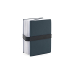 Blocco note A5 in PU riciclato con pagine a righe e pagine neutre color blu ottava vista