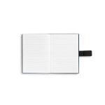 Blocco note A5 in PU riciclato con pagine a righe e pagine neutre color blu