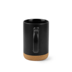 Tazza in ceramica con base in sughero rimovibile e finitura opaca 320ml color nero seconda vista