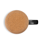 Tazza in ceramica con base in sughero rimovibile e finitura opaca 320ml color nero terza vista