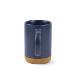 Tazza in ceramica con base in sughero rimovibile e finitura opaca 320ml color blu mare seconda vista