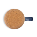 Tazza in ceramica con base in sughero rimovibile e finitura opaca 320ml color blu mare terza vista