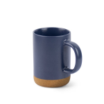 Tazza in ceramica con base in sughero rimovibile e finitura opaca 320ml color blu mare