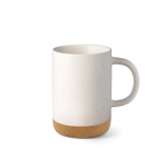 Tazza in ceramica con base in sughero rimovibile e finitura opaca 320ml color bianco sporco prima vista