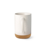 Tazza in ceramica con base in sughero rimovibile e finitura opaca 320ml color bianco sporco seconda vista