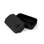 Lunch box in plastica con coperchio resistente da 900 ml color nero terza vista