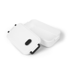 Lunch box in plastica con coperchio resistente da 900 ml color bianco terza vista