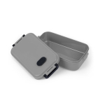 Lunch box in plastica con coperchio resistente da 900 ml color grigio terza vista