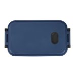 Lunch box in plastica con coperchio resistente da 900 ml color blu mare prima vista