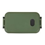 Lunch box in plastica con coperchio resistente da 900 ml color verde militare prima vista