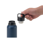 Borraccia termica in acciaio riciclato con isolamento sottovuoto 590ml color blu mare ottava vista