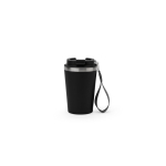 Bicchiere takeaway in acciaio riciclato con isolamento sottovuoto 460ml color nero