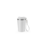 Bicchiere takeaway in acciaio riciclato con isolamento sottovuoto 460ml color bianco