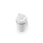 Bicchiere takeaway in acciaio riciclato con isolamento sottovuoto 460ml color bianco quinta vista