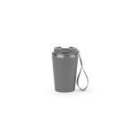 Bicchiere takeaway in acciaio riciclato con isolamento sottovuoto 460ml color grigio