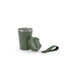 Bicchiere takeaway in acciaio riciclato con isolamento sottovuoto 460ml color verde militare sesta vista