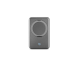 Power bank magnetico in ABS riciclato con ricarica 15 W 5000 mAh color grigio scuro seconda vista