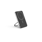 Power bank magnetico in ABS riciclato con ricarica 15 W 5000 mAh color grigio scuro