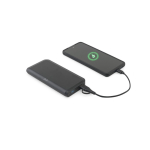 Power bank ecologico con ricarica 15 W stile premium da 10000 mAh color nero ottava vista