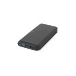 Power bank ecologico con ricarica 15 W stile premium da 10000 mAh color nero