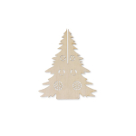 Albero di Natale pieghevole in legno naturale FSC™ da colorare color naturale terza vista