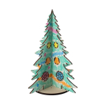 Albero di Natale pieghevole in legno naturale FSC™ da colorare color naturale sesta vista