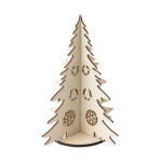 Albero di Natale pieghevole in legno naturale FSC™ da colorare color naturale ottava vista