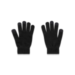 Guanti in poliestere riciclato rPET con punte touch per smartphone color nero seconda vista