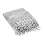 Coperta in poliestere riciclato effetto morbido tipo mohair 300g/m2 color grigio quarta vista