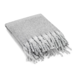 Coperta in poliestere riciclato effetto morbido tipo mohair 300g/m2 color grigio