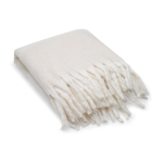 Coperta in poliestere riciclato effetto morbido tipo mohair 300g/m2 color beige