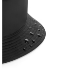 Cappello panama in poliestere riciclato rPET idrorepellente color nero quinta vista