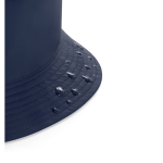Cappello panama in poliestere riciclato rPET idrorepellente color blu mare quinta vista