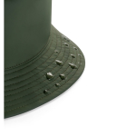 Cappello panama in poliestere riciclato rPET idrorepellente color verde scuro quinta vista